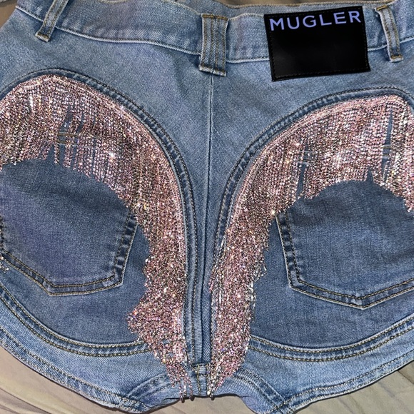 MUGLER
LVR Exclusive fringed denim shorts - Picture 7 of 7